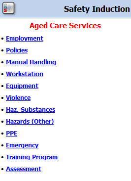 Aged Care Safety Induction